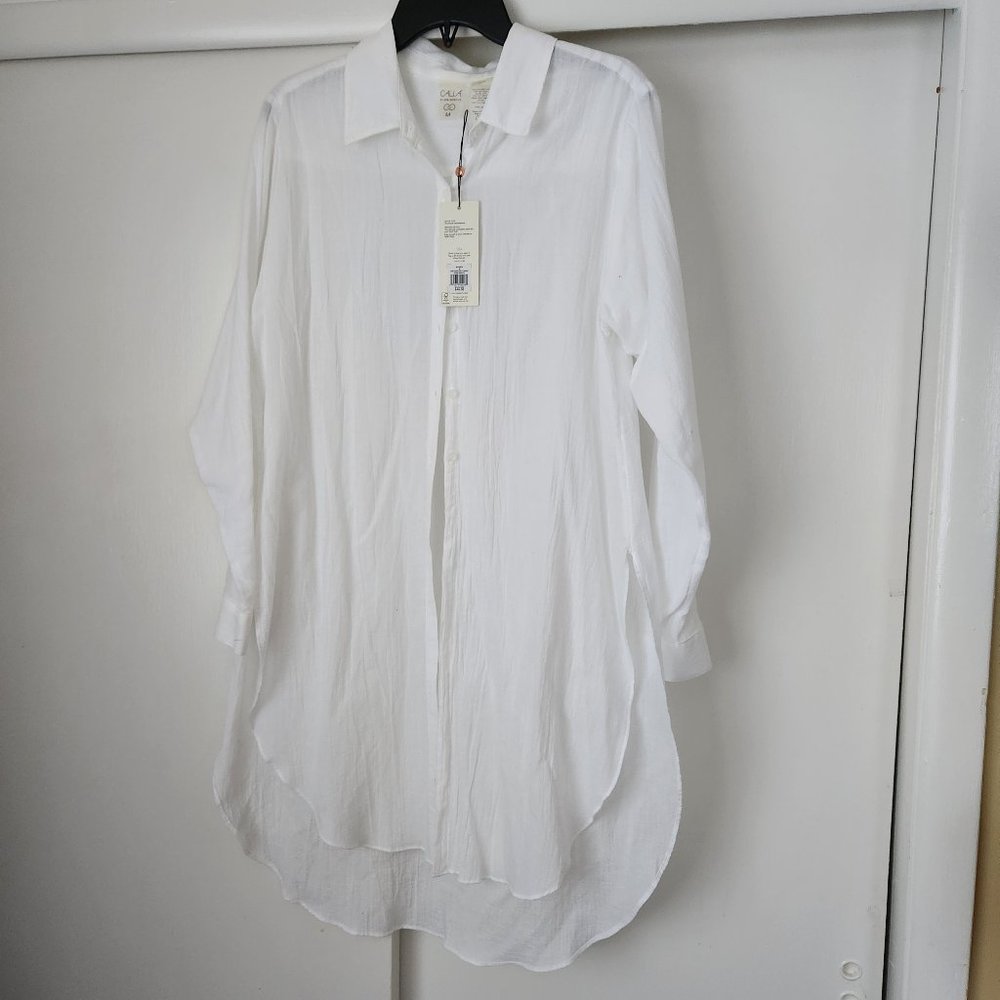 Calia by Carrie Underwood White Long Sleeve Shirt - Coverup